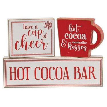 3 Set Hot Cocoa Bar Blocks - The Fox Decor
